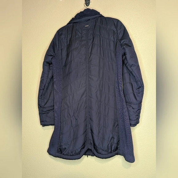 prAna Diva long jacket women size Large color indigo Sherpa lined - Picture 3 of 8